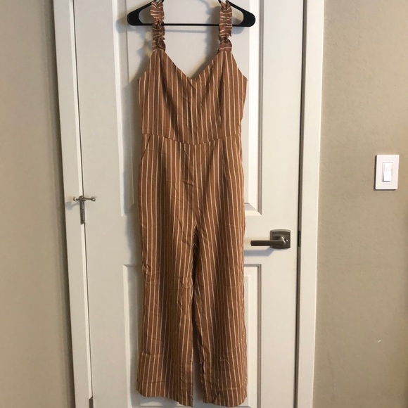 NWT Nasty Gal Stripe Ruffle Strap Jumpsuit - Picture 3 of 5